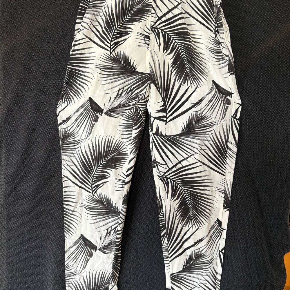 Mikoh Monochrome Palm Leaf Print Top